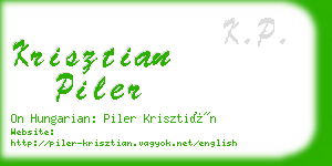 krisztian piler business card